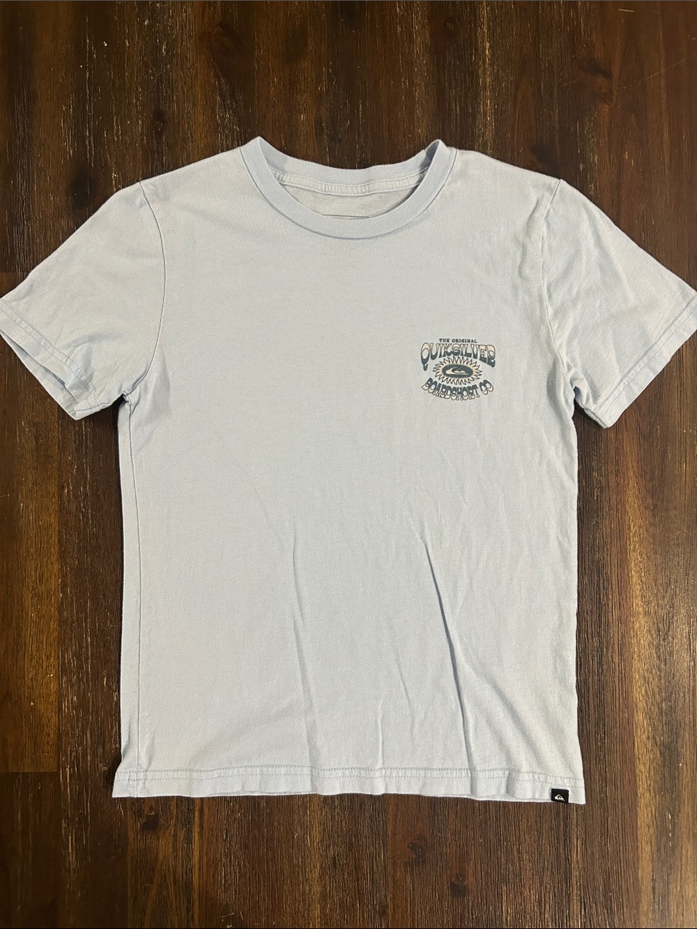 Quiksilver Kids Pale Blue Short Sleeve Graphic Tee
